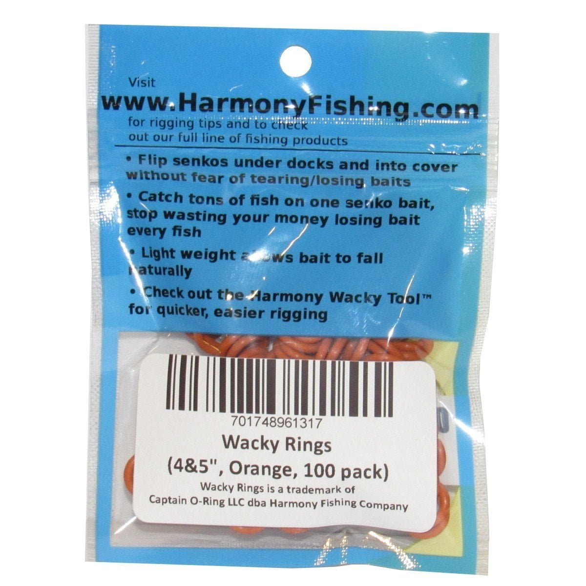 Wacky Rings - O-Rings for Wacky Rigging Senko Worms 100 orings for 4+5 inch  Senkos, Available in many colors 