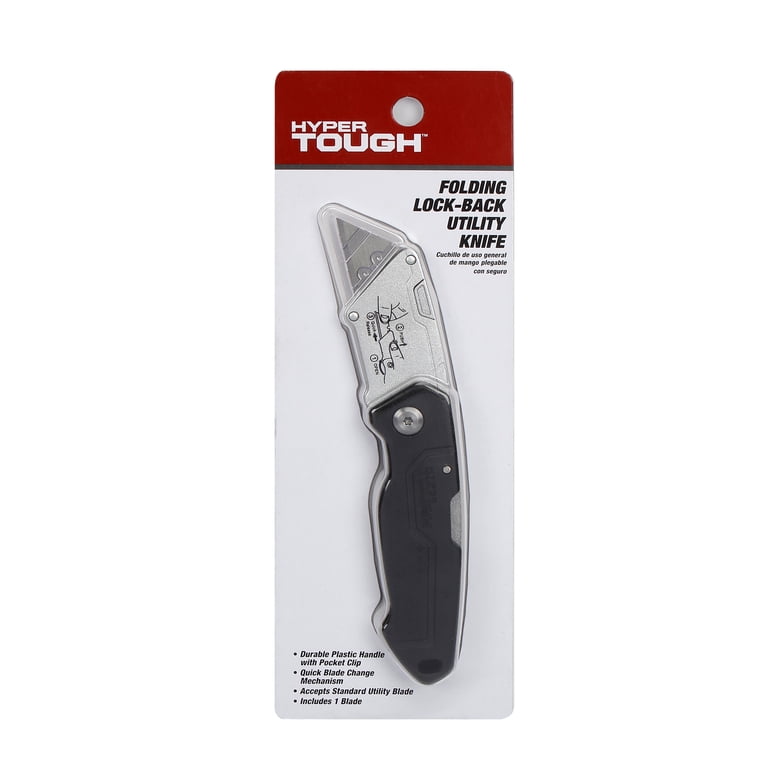 Hyper Tough Folding Lock-back Utility Knife 9 inch with Quick