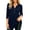 Navy, variant on Women's Casual Long Sleeve Peplum Tops V Neck Button Front Shirts Soft Loose Fit Tunic Blouse with Flattering Waist Design Lightweight Everyday Wear Top for Work Travel and Weekend Outfits