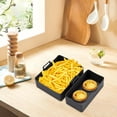 thumbnail image 5 of Collapsible 2-Pack Air Fryer Silicone Liners for 8QT & 10QT NINJA Foodi Dual, Reusable Rectangular Silicone Basket Pot for Air Fryer Accessories (Gray), 5 of 6