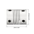 thumbnail image 3 of 6mm to 8mm Aluminum Alloy Shaft Coupling Flexible Coupler Motor Connector Joint L25xD19 2pcs, 3 of 6