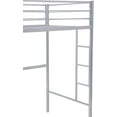 thumbnail image 3 of Harper & Bright Designs Twin Over Full Metal Bunk Bed with Desk, Ladder and Quality Slats for Bedroom, Metallic Silver, 3 of 7