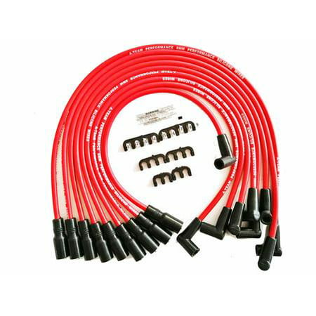 A-Team Performance Chevy GMC Truck SUV 5.0L 5.7L 5700 350 Vortec 8.0mm Red Silicone Spark Plug Wires SBC