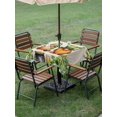 thumbnail image 5 of Square Outdoor Tablecloth with Umbrella Hole St. Patrick's Day Outside Table Cloth Waterproof Patio Table Cover Green Gnomes Lucky Shamrocks Vintage Zipper Tablecloths for Picnic Camping 60x60 Inch, 5 of 8