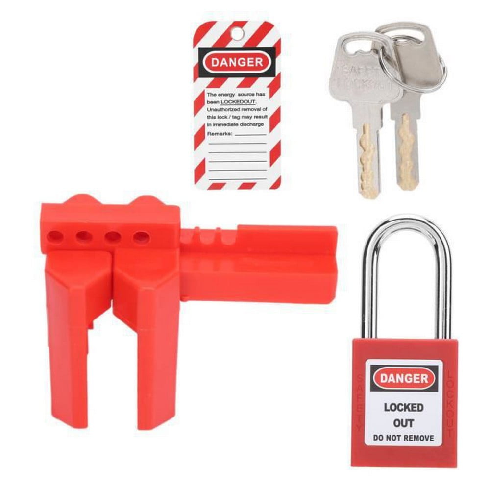 Electric Padlock Kit Lockout Tagout Lock Kit Adjustable Durable With