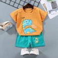thumbnail image 2 of Toddler Baby Boy Summer Outfit Funny Dinosaurs T-Shirts Top Shorts Set Infant Boy Summer Clothes 6 12 18 Months 2T 3T, 2 of 4