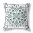 thumbnail image 5 of Amrita Sen Designs  20 x 20 in. Paisley Leaf Geo Broadcloth Indoor & Outdoor Zippered Pillow - Off White & Green, 5 of 5