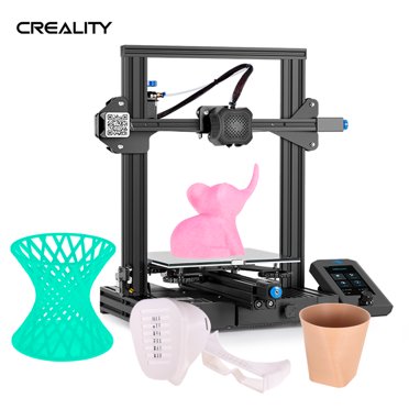 Creality 3D Ender-3 V2 3D Printer Kit All-Metal Integrated Structure Silent Mainboard New UI Display Screen Support Resume Printing 220*220*250mm Build Volume