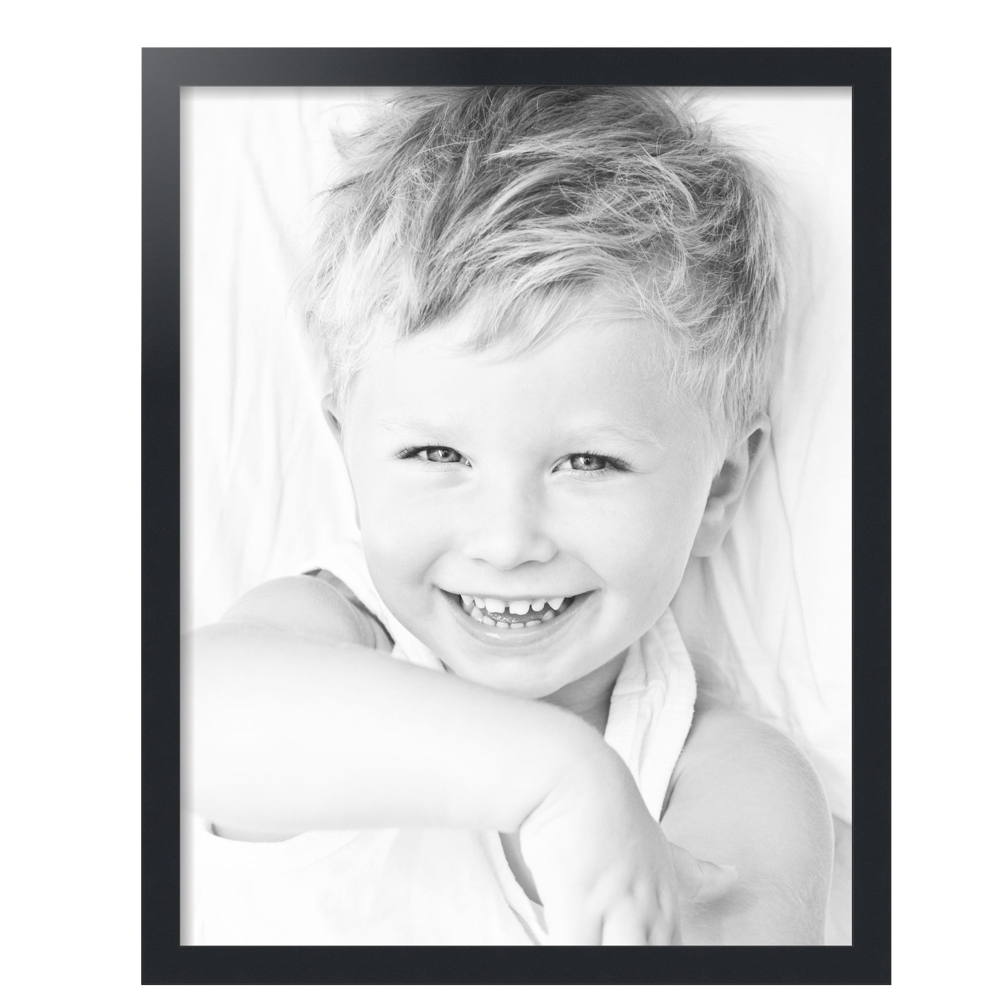 ArtToFrames 22x28 Inch Black Picture Frame, This Black MDF Poster Frame is Great for Your Art or Photos, Comes with 060 Plexi Glass (3943)