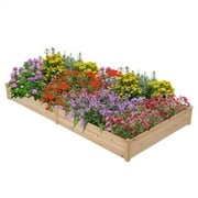 Renwick Wooden Raised Garden Bed Single Deck Greenhouse Planter, Wood