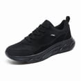 thumbnail image 5 of Men's Autumn/Winter Mesh Sports Shoes, Men's Pure Black Lightweight Work Shoes, Plcom Size Lightweight Versatile Shoes, 5 of 5