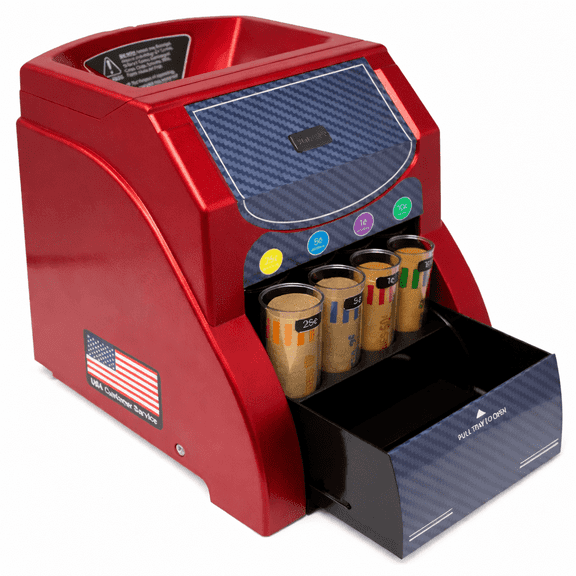 Nadex Coins AC-2500 Pro Elite Series High-Speed Automatic Coin Sorter and Digital Counter with Batch Sorting