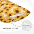 thumbnail image 3 of Gukieu Vintage Marble Pattern Sunflower Print Plush Pillow Cover, Hidden Zipper Pillow Protector without Pillow Core, Suitable for Bedroom, Office, Car Decoration-16"x24", 3 of 6