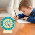 thumbnail image 3 of Kids Learning Clock Wooden Teaching Clock Educational Clock Time Learning Clock, 3 of 10
