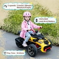 thumbnail image 5 of RCB 12V Electric Ride-On,Dual Motors,Music,Up to 5 mph,3 Wheel ATV Style for Kids Ages 3+,Black, 5 of 8