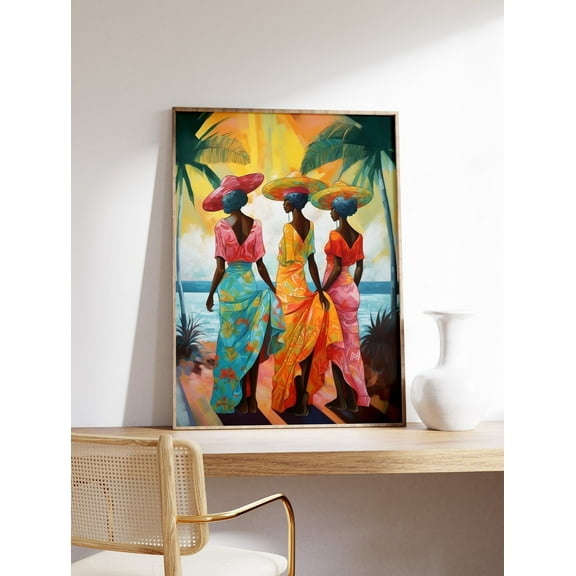 Caribbean Poster, Caribbean Wall Art, Tropical Decor, Scenery Poster, Tropical Art Print, Gift, A1/A2/A3/A4 ,Decor For Living Room Bedroom, 8x12 UNFRAMED