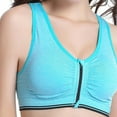 thumbnail image 1 of MesaSe Womens Zipper Front Fastening Bra Post Surgery Support Bra with Removable Pads, 1 of 16