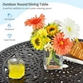 thumbnail image 6 of Gymax 36'' Outdoor Round Dining Table Cast Aluminum Patio Bistro Table w/ Umbrella Pole, 6 of 10