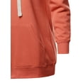 thumbnail image 4 of A2Y Women's Relax Fit Long Sleeve Kangaroo Pockets Hoodie Sweatshirts Deep Coral M, 4 of 6