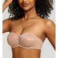 thumbnail image 5 of MELENECA Women's No Padding Sheer Lace Bandeau See-Through Minimizer Underwire Strapless Bras Beige 40E, 5 of 6