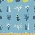 thumbnail image 1 of Botanical Sofa Upholstery Fabric by the Yard, Colorful Pastel Floral Garden Cactus Succulent Leaf Plants Pattern, Decorative Fabric for DIY and Home Accents, Sky Blue and Yellow Green by Ambesonne, 1 of 5
