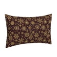 thumbnail image 2 of Binfone Golden Snowflakes Standard Size Pillowcase, Long Staple Pure Cotton Envelope Closure Pillow Cover (Pillow core not included),14"x20", 2 of 7