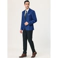 thumbnail image 4 of Blazer de hombre Slim Fit Blazer de un solo botón Traje de baile de graduación Abrigo deportivo Azul marino M, 4 of 6