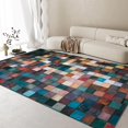 thumbnail image 2 of 4x8ft Abstract Irregular Pattern Area Rug Fashion Multicolor Art Deco Rug, Non Slip Washable Non-Shedding Foldable Short Pile Carpet For Kids Playroom,Dining,Home,Decor,Office, 2 of 7