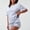 *Light Blue, variant on Women's 2-Piece Pajama Set,Crew Neck Short Sleeve T-Shirt and Shorts Loungewear,Soft Sleepwear for Women White,Women's Plus M