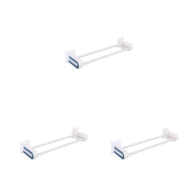 Yuarrent Toallero montado en la pared Soporte de almacenamiento para colgar en el baño Perforación libre Oficina Baño Organizador Estante Type1 NO1