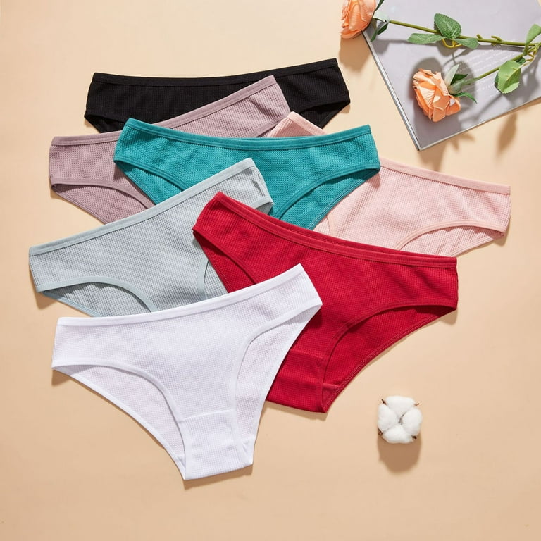 adviicd Period Panties for Teens Women's Comfort, Period. Brief Panties,  Postpartum and l Leak Protection Underwear Red Large