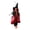 A, variant on Halloween Sound Activated Witch Hanging Ornament with Laughter, 13" Wooden Kitchen Witch Doll Decor for Indoor Outdoor, Spooky Party Prop for Festive Atmosphere Display, C