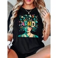 thumbnail image 1 of Camiseta de mujer Ropa de verano básicaStylish Girl with Creative Multi-Element Patterns, Women'S Trendy Round-Neck Short-Sleeve T-Shirt, Simple Casual Sports Tee, Comfortable Summer Top for Holiday, 1 of 6