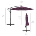 thumbnail image 7 of Best Choice Products 10ft Offset Hanging Outdoor Market Patio Umbrella w/ Easy Tilt Adjustment - Amethyst Purple, 7 of 7