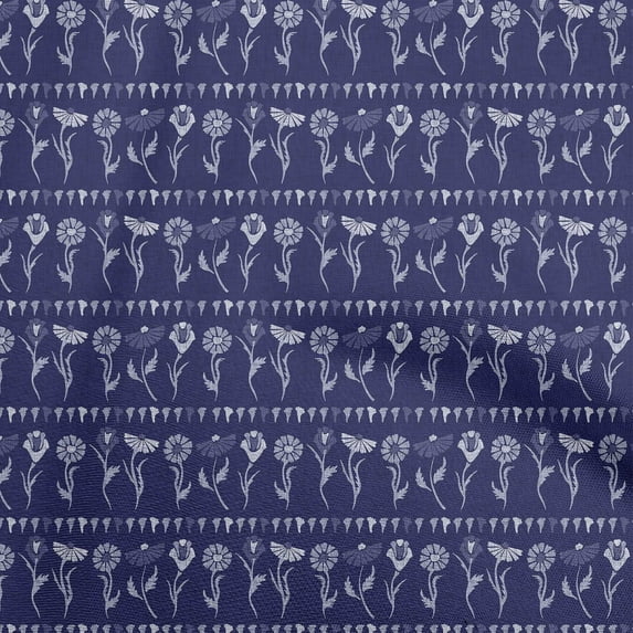 oneOone Cotton Flex Dark Blue Fabric Block Sewing Material Print Fabric By The Yard 40 Inch Wide-JY