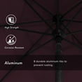 thumbnail image 3 of California Umbrella GSPT908302-SA65 9 ft. Aluminum Market Umbrella Push Tilt - Matted Black-Pacifica-Purple, 3 of 5