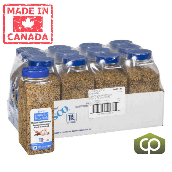 McCormick Imperial Spice Montreal Steak Seasoning 738g (1.63 lbs) (12/Case) - Canadian Made