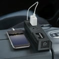 Blackweb 175 Watts Power Strip Inverter for Car Charging, 3 ft Power Cord