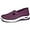 Deep Purple, variant on Shoes Women's Woven Orthopedic Soft Sole Breathable Walking Shoes Slip On Sneakers Clogs Diabetic Sandals Hands Free, Walking Shoes Women