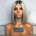 thumbnail image 6 of WXLCISI Short Gray Straight Wig for Women Heat Resistant Synthetic Natural Hair Wig Colorful Bob Wigs for Grils Daily Party Use, 6 of 8