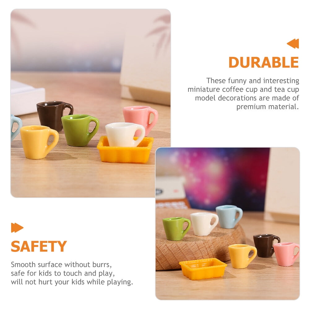 14 Pcs Mini Cup Home Decor Espresso Coffee Mugs Six Colors Resin