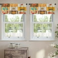 thumbnail image 2 of LALILO Kitchen Curtain Valance Thanksgiving And Autumn Rod Pocket Window Curtain 52"x 18" Set of 2, 2 of 5