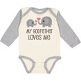 thumbnail image 3 of Inktastic My Godfather Loves Me Godson Boys or Girls Long Sleeve Baby Bodysuit, 3 of 5
