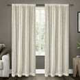 thumbnail image 5 of Exclusive Home Curtains Belgian Textured Linen Look Jacquard Sheer Rod Pocket Curtain Panel Pair, 54x84, Snowflake, 5 of 5