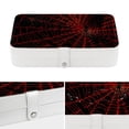 thumbnail image 4 of Spider Web Portable PU Leather Jewelry Storage Box with Removable Compartment, Earring Holder, Bracelet Holder, and Jewelry Stand, 4 of 6