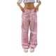 thumbnail image 2 of Pantalones cargo rectos con cordón para mujer talla grande: pierna ancha, holgados e informales, poliéster, transpirables, adecuados para otoño/uso diario, varias tallas, 2 of 4