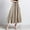 Khaki, variant on Streamer Pleated A Line Skirt Slim Elastic High Waist Loose Big Swing Skirt Women’s Button Down Denim Skirt Yellow