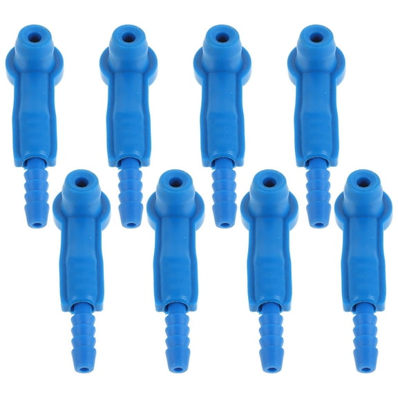 Zehuanyu 8 PCS Brake Fluid Connector Bleed Hose Automobile Kit Parts Blue