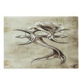 thumbnail image 1 of Mermaid Cutting Board, Vintage Girl in the Sea an Anchor Mythical Aquatic Creature Graphic Art, Decorative Tempered Glass Cutting and Serving Board, Large Size, Beige Brown, by Ambesonne, 1 of 1