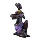 thumbnail image 3 of Adorno de escritorio con escultura africana, portavelas, pieza de figura de mujer Falda morada, 3 of 9